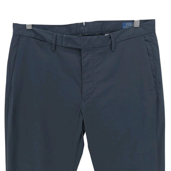 POLO RALPH LAUREN Chino Pants Navy Blue Stretch Straight Fit Size 34x30 - Picture 2 of 10